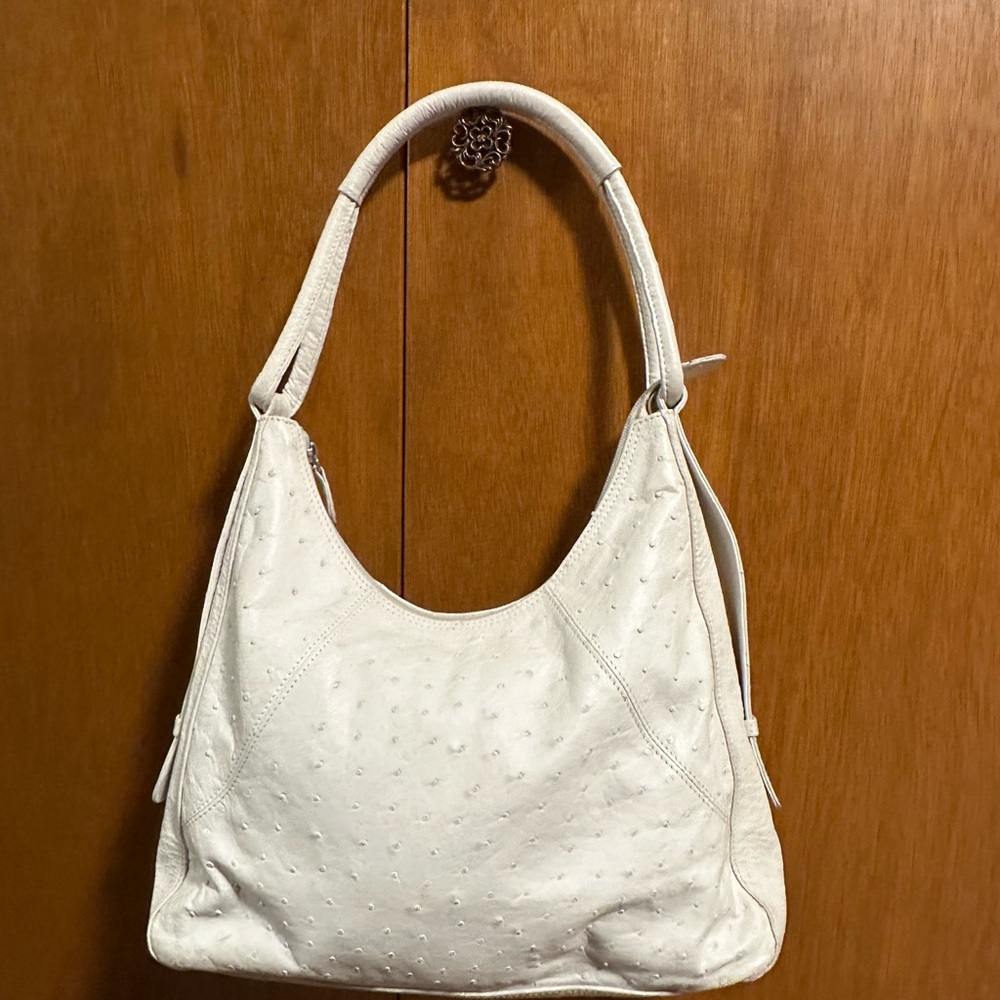 Elegant White Leather Handbag